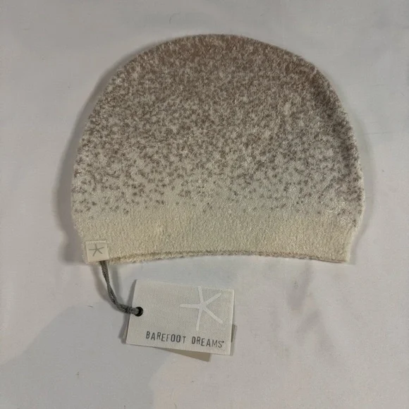 New - Barefoot Dreams CozyChic Lite Confetti Beanie in Cream-Taupe Barefoot Dreams | Accessories | Barefoot Dreams Cozychic  main image 3
